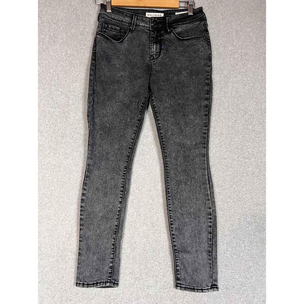 Bullhead Black Jeans Women's Size 7 Black Denim Jegging Acid Wash Casual